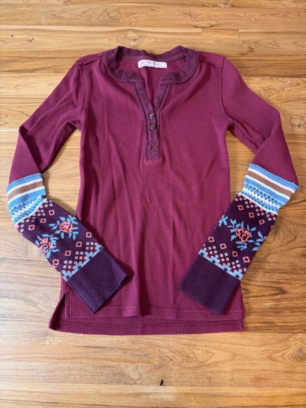 We the Free Long Sleeve Henley Shirt Women’s XS